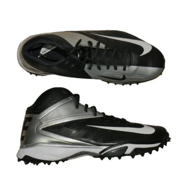 Nike Vapor Football Turf Shoes Cleats Men's Size 14.5 Black Silver 527879-010 - Picture 11 of 11